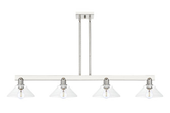 Arcadia Four Light Island Pendant in Polished Nickel (405|716-4I-PN-G132)