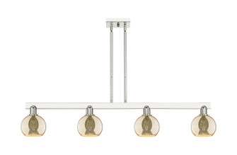 Arcadia Four Light Island Pendant in Polished Nickel (405|716-4I-PN-G128-6)
