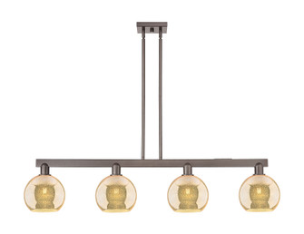 Arcadia Four Light Island Pendant in Oil Rubbed Bronze (405|716-4I-OB-G128-8)