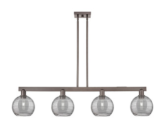 Arcadia Four Light Island Pendant in Oil Rubbed Bronze (405|716-4I-OB-G1213-8SM)