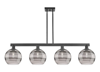 Arcadia Four Light Island Pendant in Matte Black (405|716-4I-BK-G556-10SM)