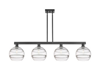 Arcadia Four Light Island Pendant in Matte Black (405|716-4I-BK-G556-10CL)