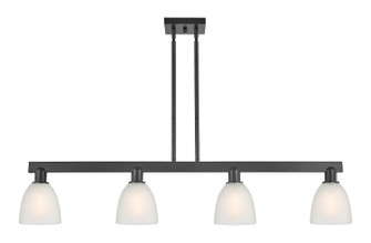 Arcadia Four Light Island Pendant in Matte Black (405|716-4I-BK-G381)