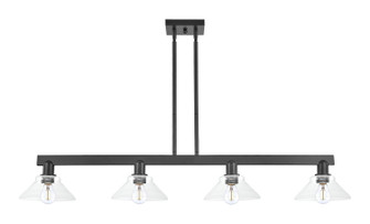 Arcadia Four Light Island Pendant in Matte Black (405|716-4I-BK-G132)