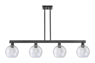 Arcadia Four Light Island Pendant in Matte Black (405|716-4I-BK-G124-8)