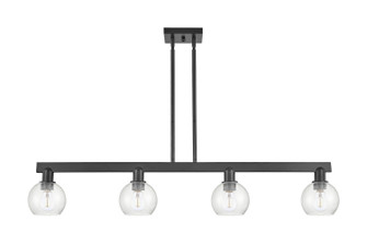 Arcadia Four Light Island Pendant in Matte Black (405|716-4I-BK-G124-6)
