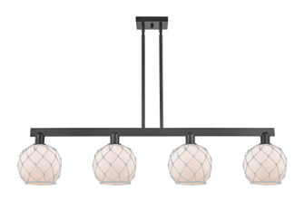 Arcadia Four Light Island Pendant in Matte Black (405|716-4I-BK-G121-8RW)