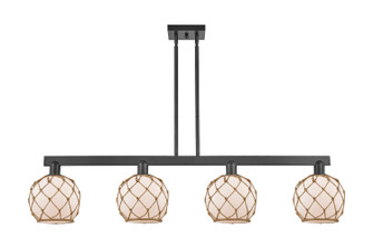 Arcadia Four Light Island Pendant in Matte Black (405|716-4I-BK-G121-8RB)