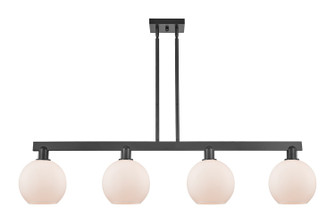 Arcadia Four Light Island Pendant in Matte Black (405|716-4I-BK-G121-8)
