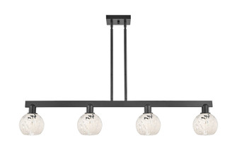 Arcadia Four Light Island Pendant in Matte Black (405|716-4I-BK-G1216-6WM)