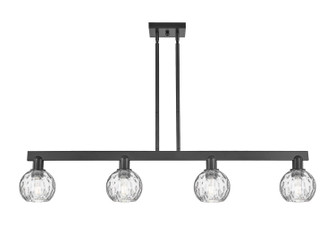 Arcadia Four Light Island Pendant in Matte Black (405|716-4I-BK-G1215-6)