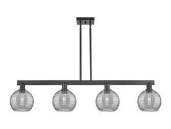 Arcadia Four Light Island Pendant in Matte Black (405|716-4I-BK-G1213-8SM)
