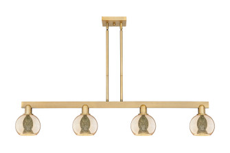 Arcadia Four Light Island Pendant in Brushed Brass (405|716-4I-BB-G128-6)