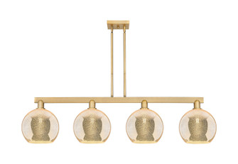 Arcadia Four Light Island Pendant in Brushed Brass (405|716-4I-BB-G128-10)