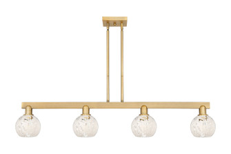 Arcadia Four Light Island Pendant in Brushed Brass (405|716-4I-BB-G1216-6WM)