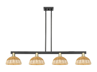 Arcadia Four Light Island Pendant in Black Antique Brass (405|716-4I-BAB-NBD2-9-NAT)