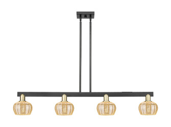 Arcadia Four Light Island Pendant in Black Antique Brass (405|716-4I-BAB-G96)