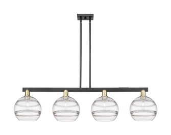 Arcadia Four Light Island Pendant in Black Antique Brass (405|716-4I-BAB-G556-10CL)