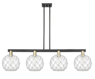 Arcadia Four Light Island Pendant in Black Antique Brass (405|716-4I-BAB-G122-10RW)