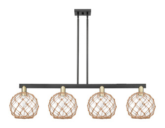 Arcadia Four Light Island Pendant in Black Antique Brass (405|716-4I-BAB-G122-10RB)
