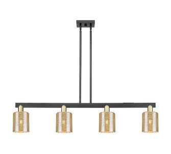 Arcadia Four Light Island Pendant in Black Antique Brass (405|716-4I-BAB-G116)