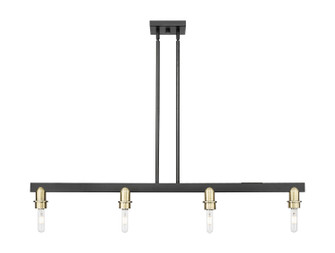 Arcadia Four Light Linear Pendant in Black Antique Brass (405|716-4I-BAB)