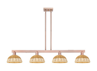 Arcadia Four Light Island Pendant in Antique Copper (405|716-4I-AC-NBD2-9-NAT)