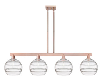 Arcadia Four Light Island Pendant in Antique Copper (405|716-4I-AC-G556-10CL)