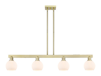 Arcadia Four Light Island Pendant in Antique Brass (405|716-4I-AB-G121-6)