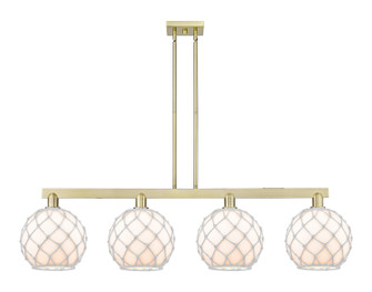 Arcadia Four Light Island Pendant in Antique Brass (405|716-4I-AB-G121-10RW)