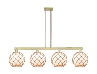 Arcadia Four Light Island Pendant in Antique Brass (405|716-4I-AB-G121-10RB)
