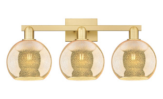 Arcadia Three Light Bath Vanity in Satin Gold (405|716-3W-SG-G128-8)