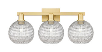 Arcadia Three Light Bath Vanity in Satin Gold (405|716-3W-SG-G122C-8CL)