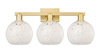 Arcadia Three Light Bath Vanity in Satin Gold (405|716-3W-SG-G1216-8WM)