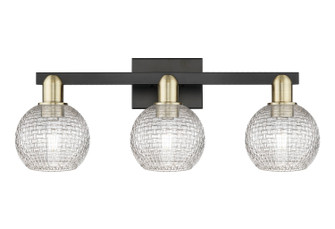 Arcadia Three Light Bath Vanity in Black Antique Brass (405|716-3W-BAB-G122C-6CL)