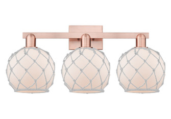Arcadia Three Light Bath Vanity in Antique Copper (405|716-3W-AC-G121-8RW)