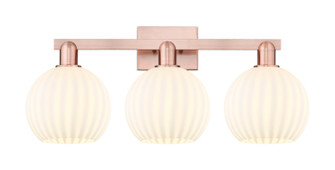 Arcadia Three Light Bath Vanity in Antique Copper (405|716-3W-AC-G1217-8WV)