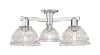 Arcadia Three Light Semi-Flush Mount in Brushed Satin Nickel (405|716-3F-SN-G422)