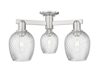 Arcadia Three Light Semi-Flush Mount in Brushed Satin Nickel (405|716-3F-SN-G292)