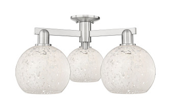 Arcadia Three Light Semi-Flush Mount in Brushed Satin Nickel (405|716-3F-SN-G1216-8WM)