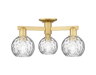 Arcadia Three Light Semi-Flush Mount in Satin Gold (405|716-3F-SG-G1215-6)