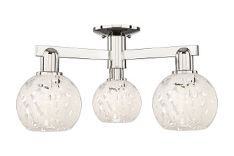 Arcadia Three Light Semi-Flush Mount in Polished Nickel (405|716-3F-PN-G1216-6WM)