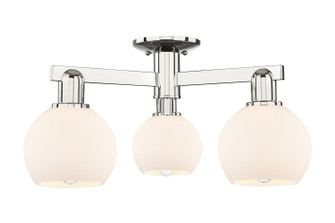 Arcadia Three Light Semi-Flush Mount in Polished Nickel (405|716-3F-PN-G121-6)