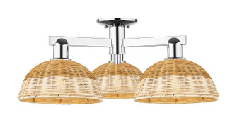 Arcadia Three Light Semi-Flush Mount in Polished Chrome (405|716-3F-PC-NBD2-9-NAT)