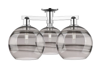 Arcadia Three Light Semi-Flush Mount in Polished Chrome (405|716-3F-PC-G556-10SM)