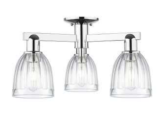 Arcadia Three Light Semi-Flush Mount in Polished Chrome (405|716-3F-PC-G442)