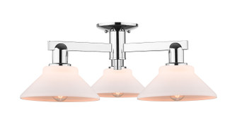 Arcadia Three Light Semi-Flush Mount in Polished Chrome (405|716-3F-PC-G131)