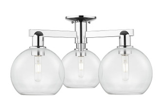 Arcadia Three Light Semi-Flush Mount in Polished Chrome (405|716-3F-PC-G122-8)