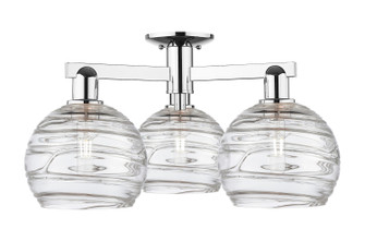 Arcadia Three Light Semi-Flush Mount in Polished Chrome (405|716-3F-PC-G1213-8CL)
