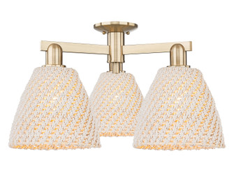 Arcadia Three Light Semi-Flush Mount in Champagne Bronze (405|716-3F-CB-NBD-9-NAT)
